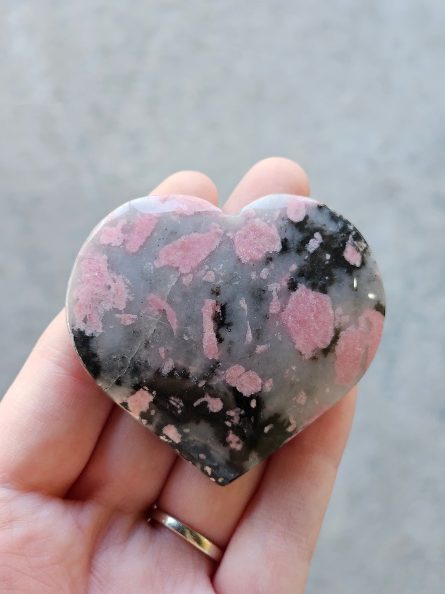 Rhodonite Heart