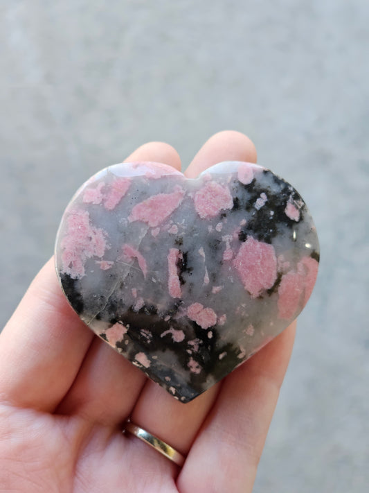 Rhodonite Heart