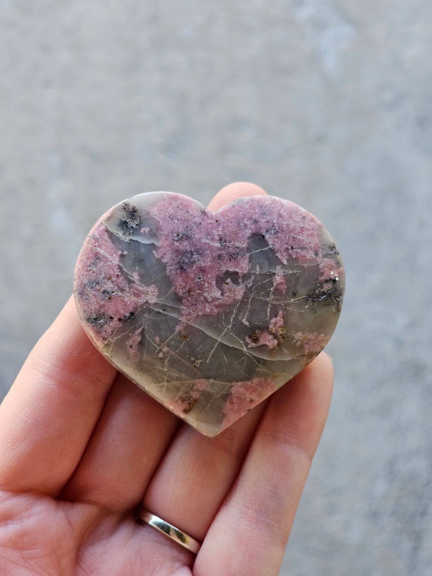 Rhodonite Heart