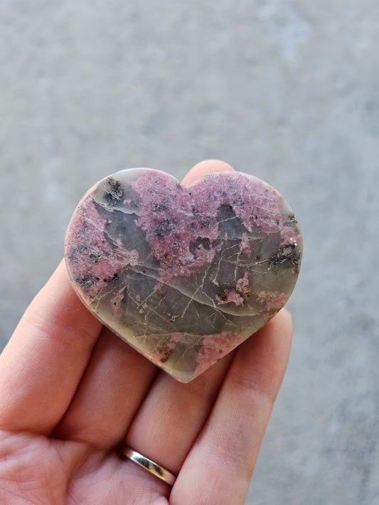 Rhodonite Heart