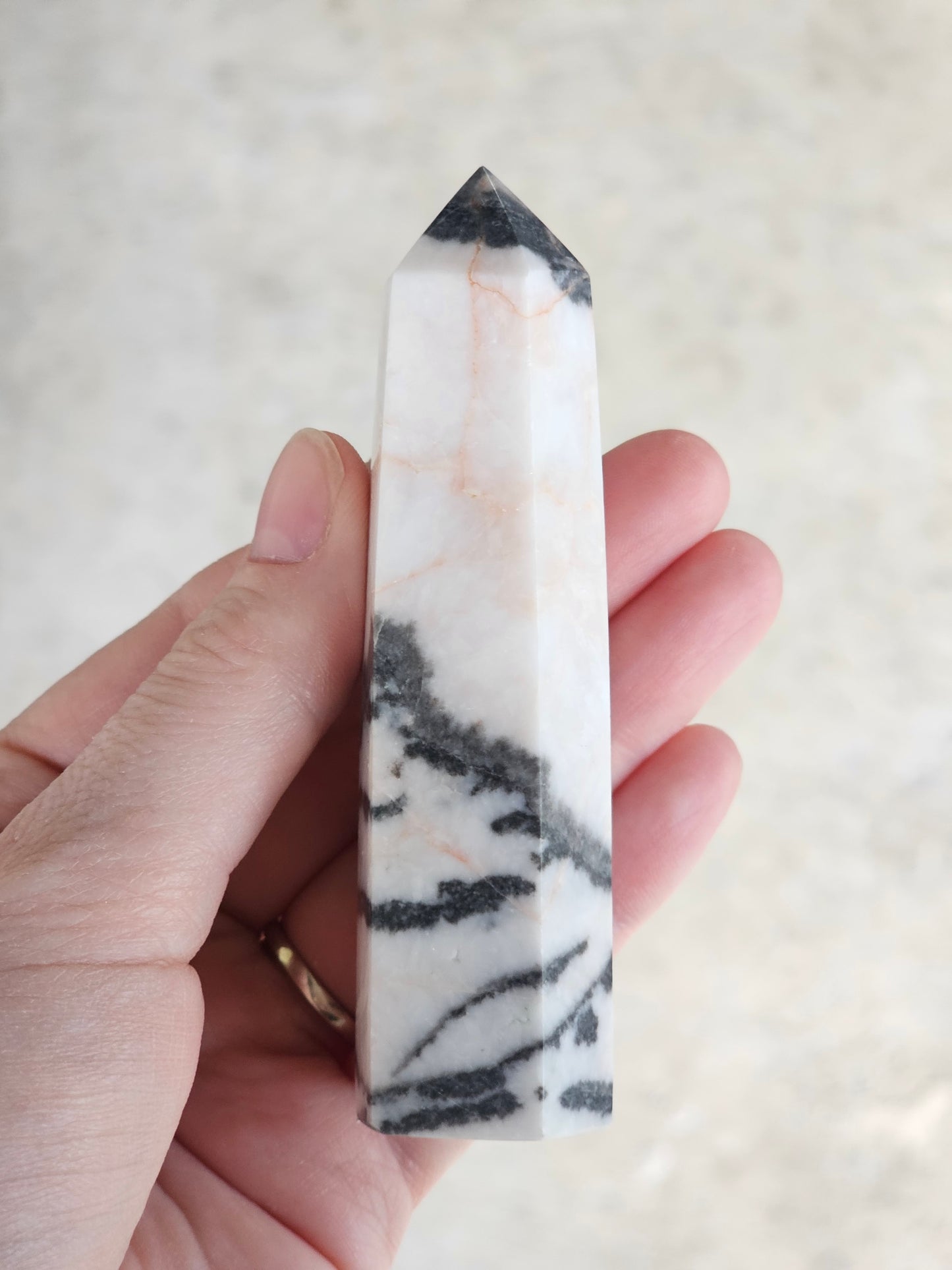 Pink Zebra Jasper Tower