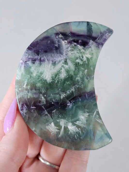Feather Fluorite Moon