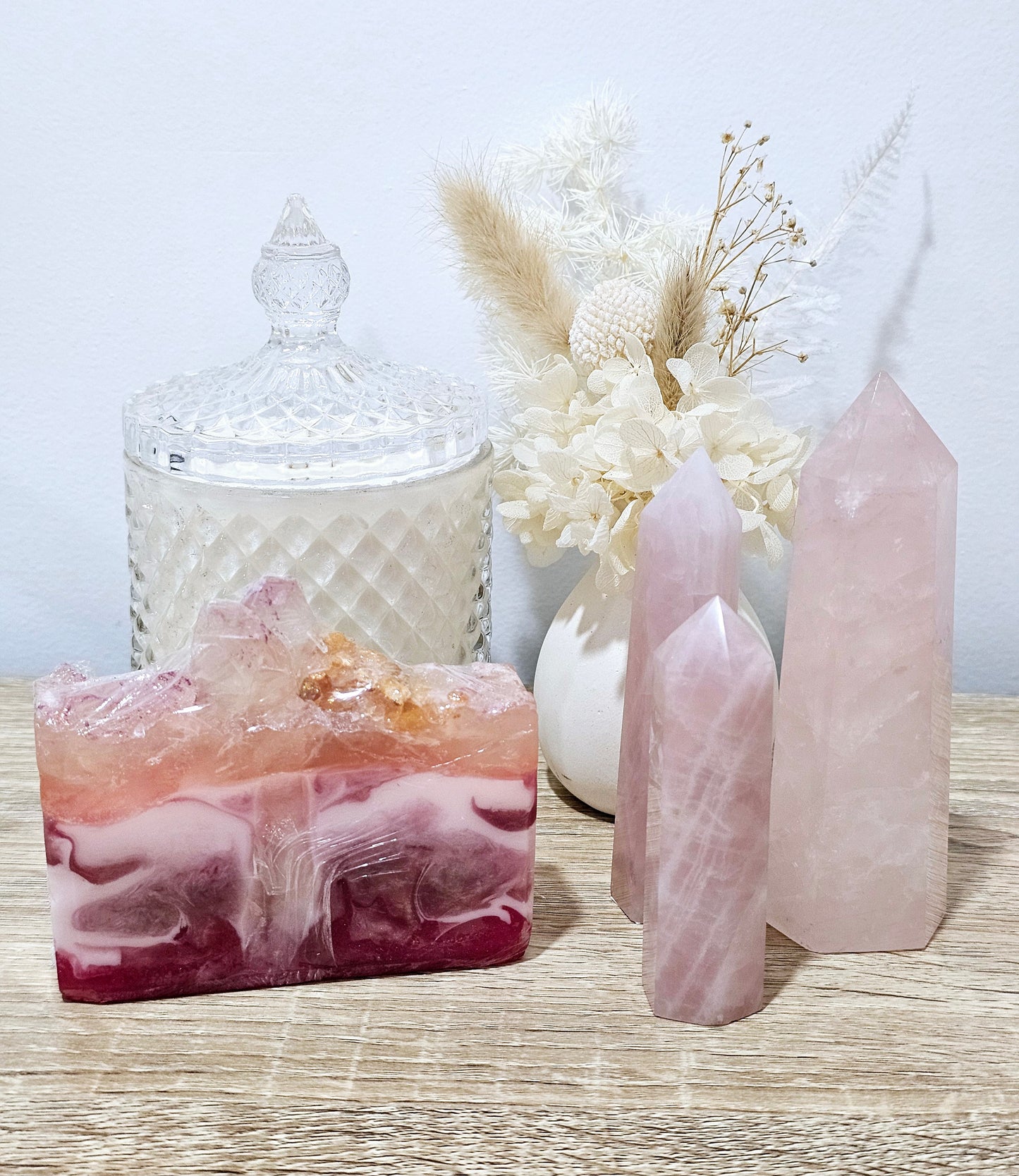 Quartz Heart Crystal Soap