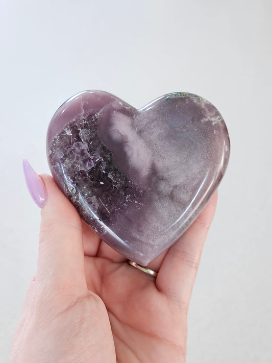 Pink Amethyst Heart