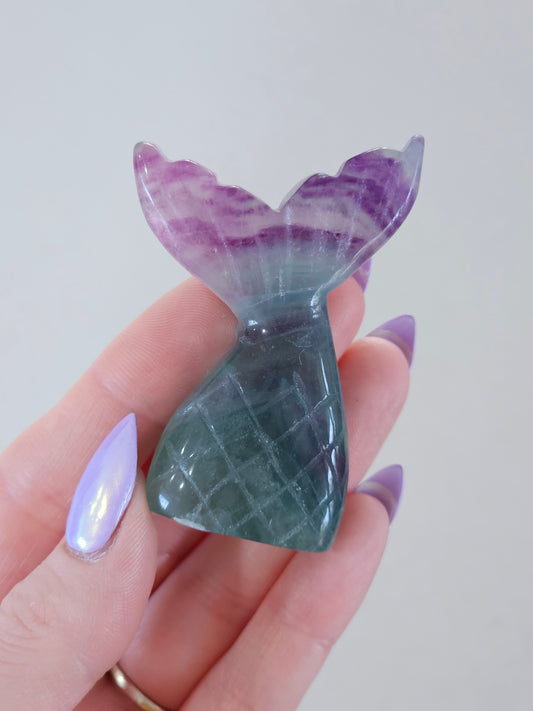 Rainbow Fluorite Mermaid Tail