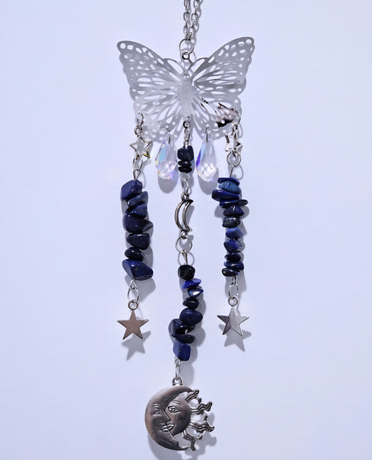 Sodalite Butterfly Crystal Hanger