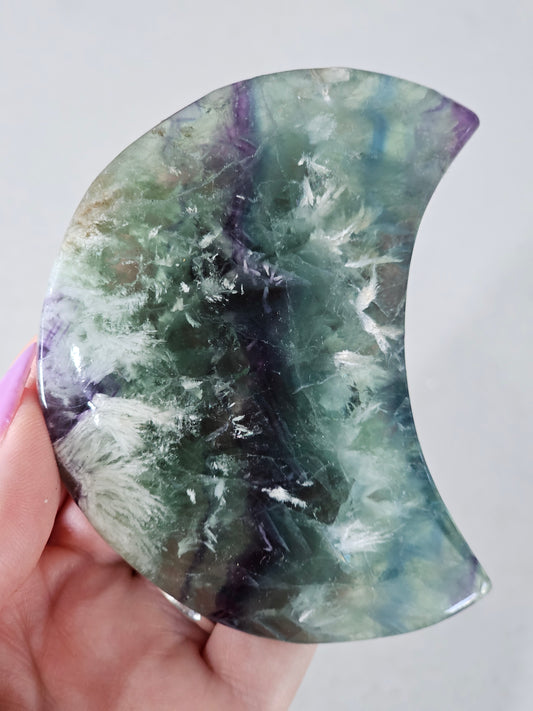 Feather Fluorite Moon