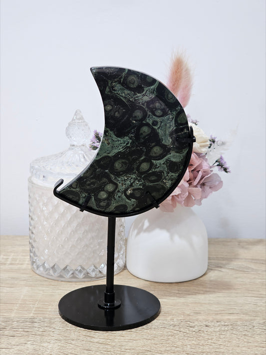 Kambaba Jasper Moon on Stand