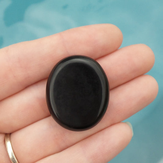 Mini Black Obsidian Worry Stone