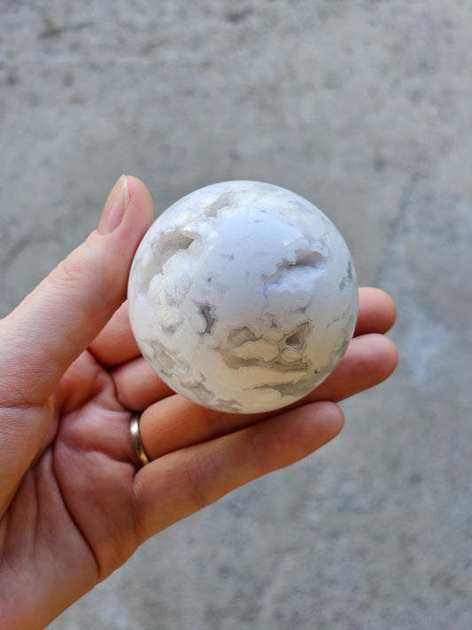 White Agate Sphere