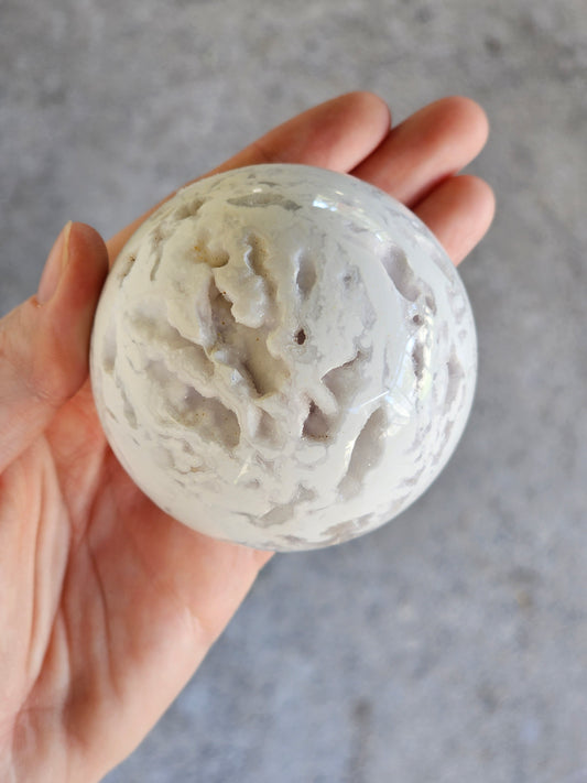 White Agate Sphere