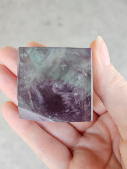 Rainbow Fluorite Cube