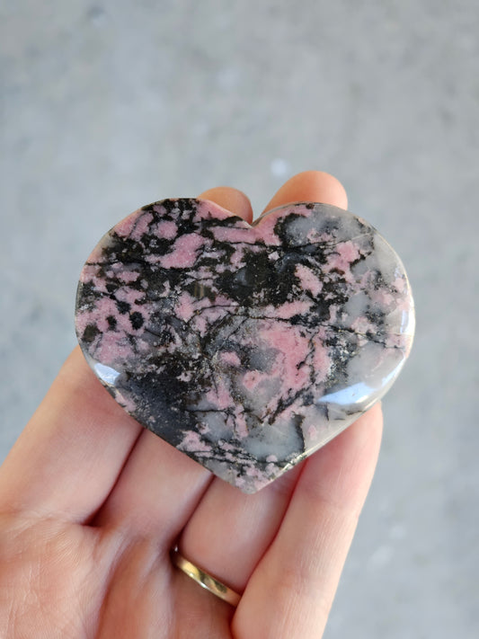 Rhodonite Heart