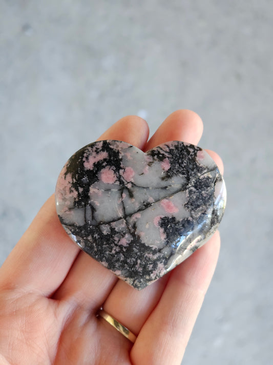 Rhodonite Heart