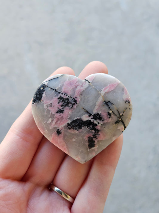 Rhodonite Heart