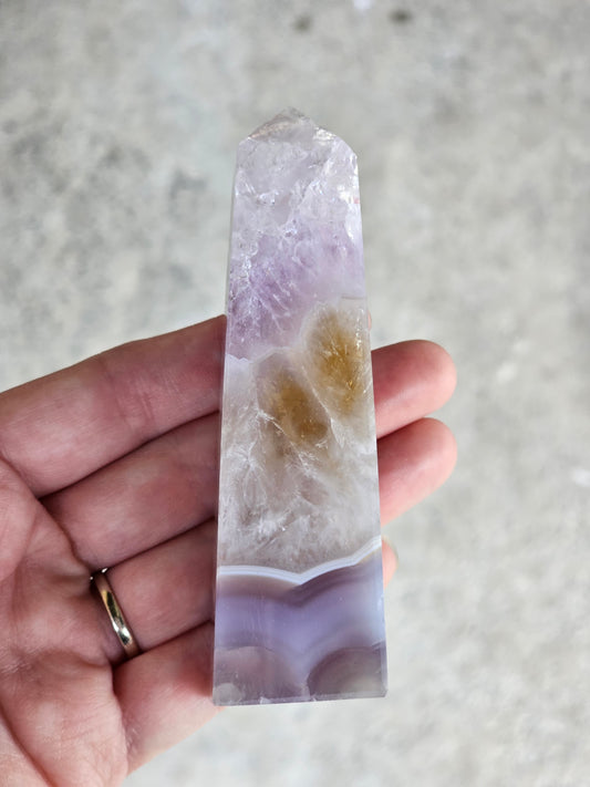 Amethyst With Citrine And Agate Towers