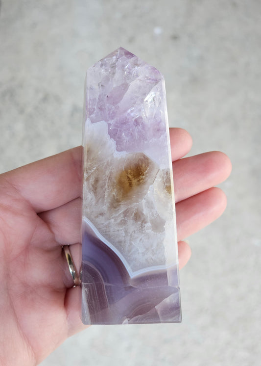 Amethyst With Citrine And Agate Towers