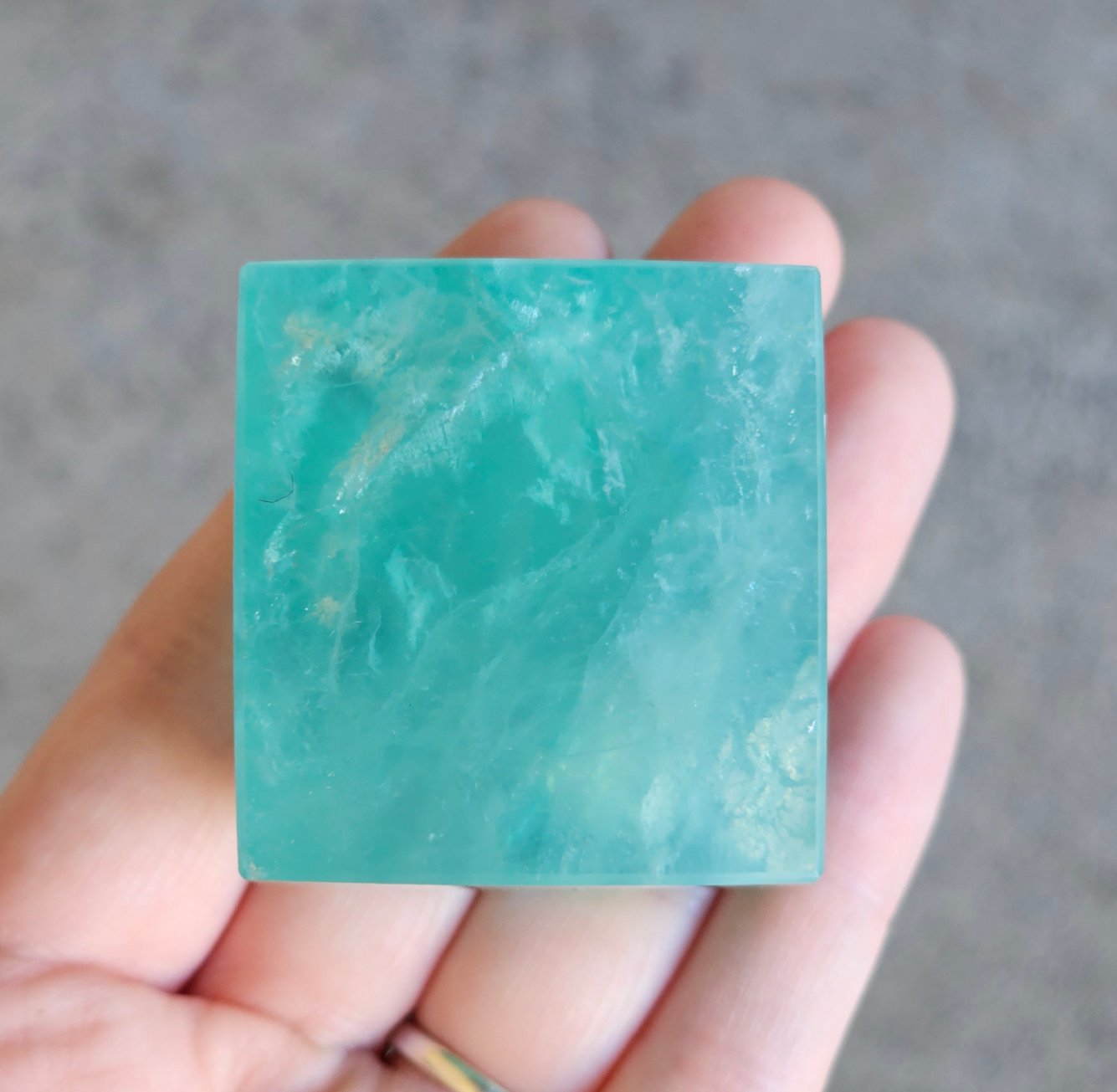 Green Fluorite Cube