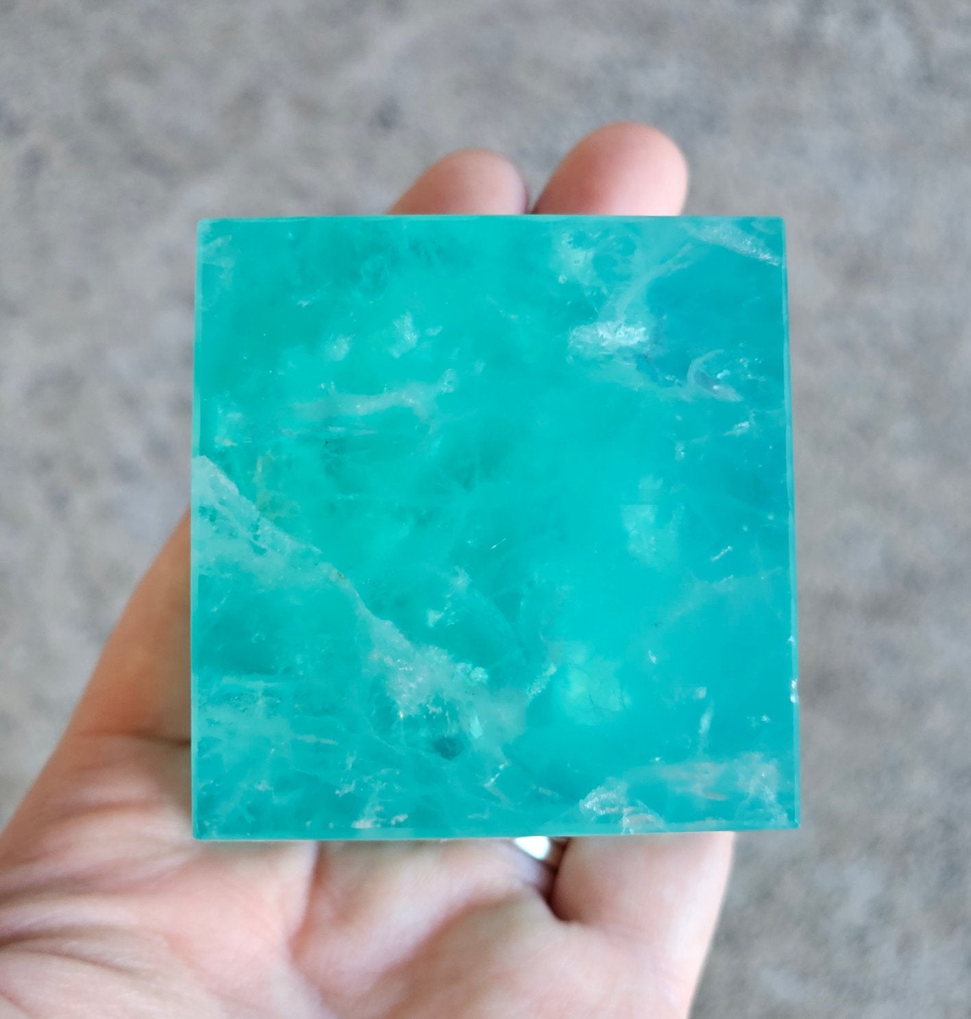 Green Fluorite Cube