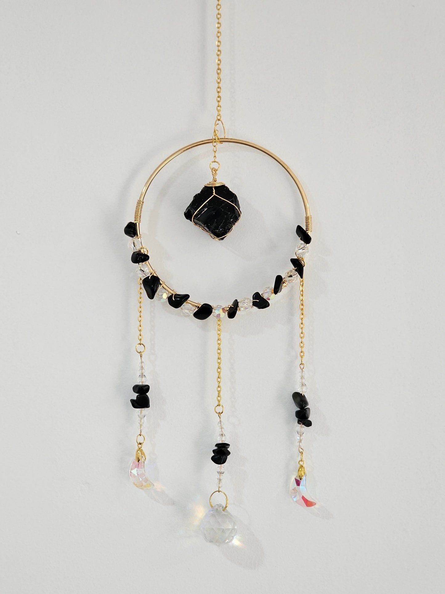 Black Obsidian Circle Suncatcher.