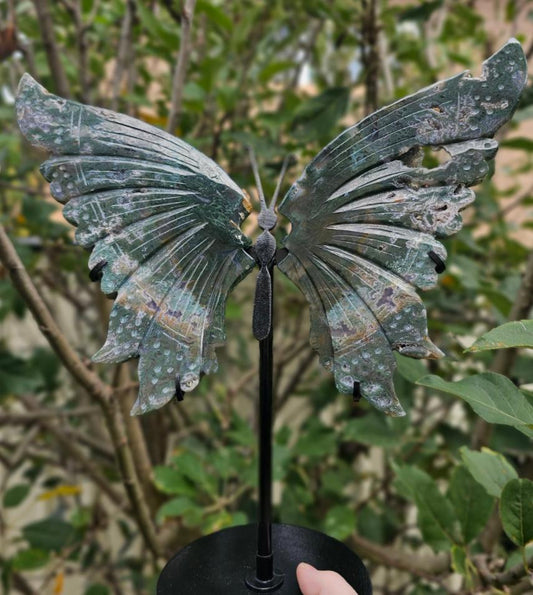 Moss Agate Butterfly