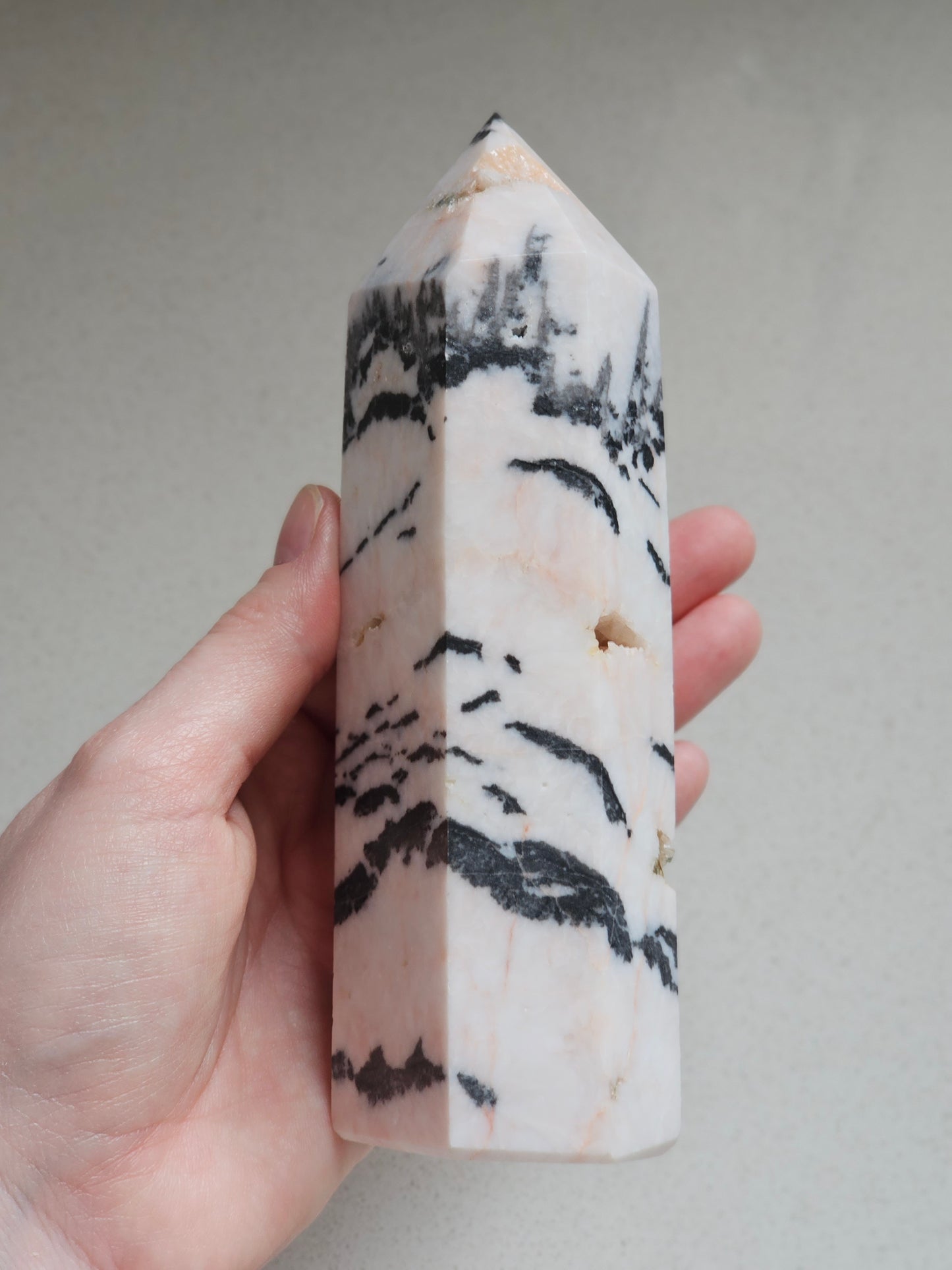 Pink Zebra Jasper Tower