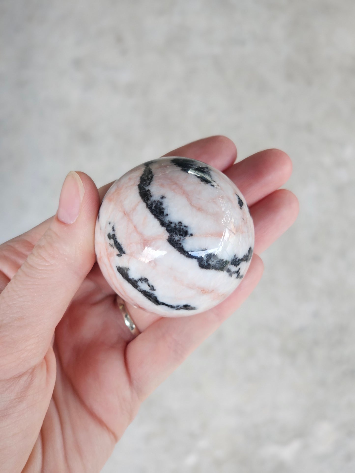 Pink Zebra Jasper Sphere