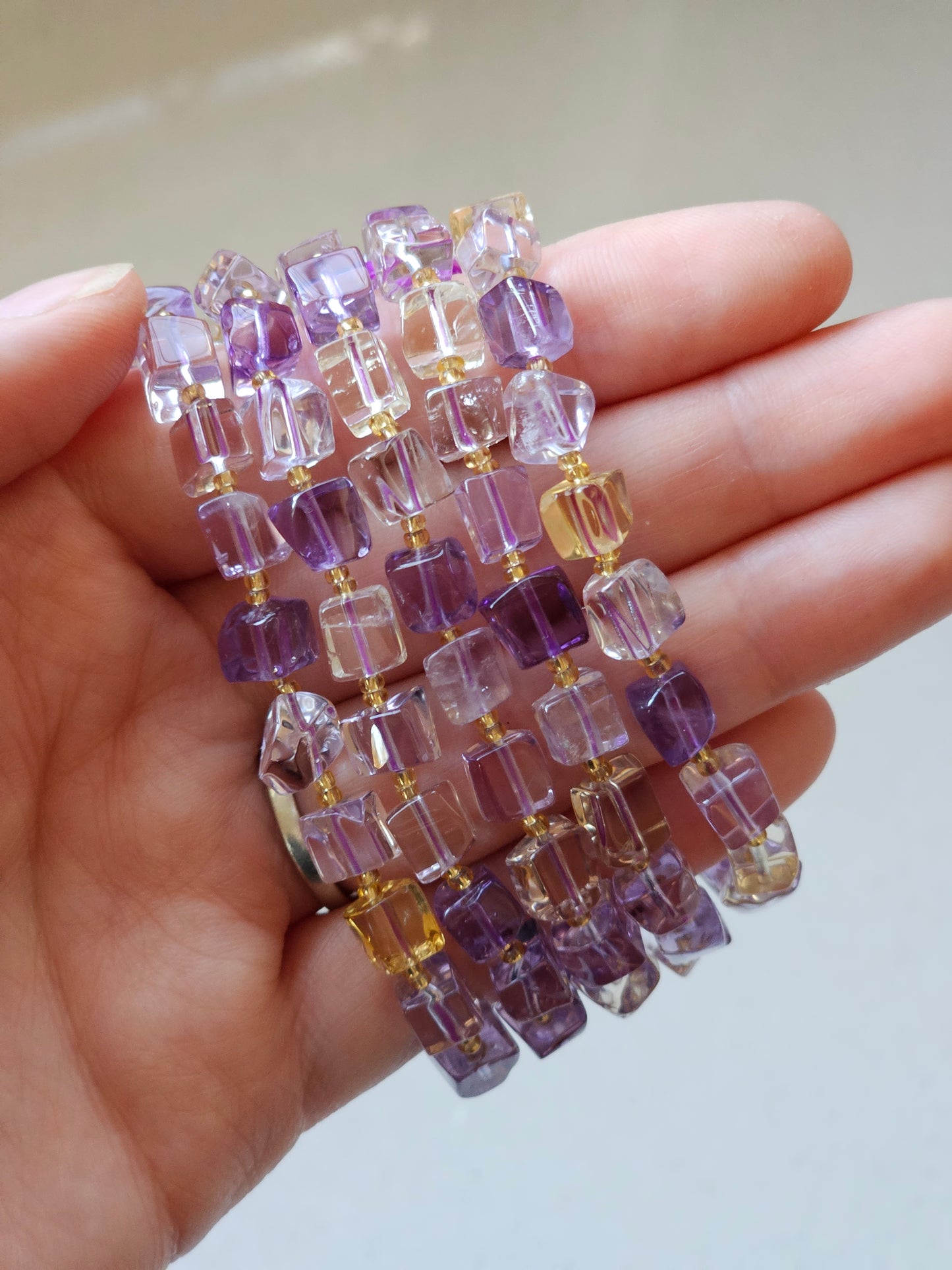 Amethyst And Citrine Bracelet