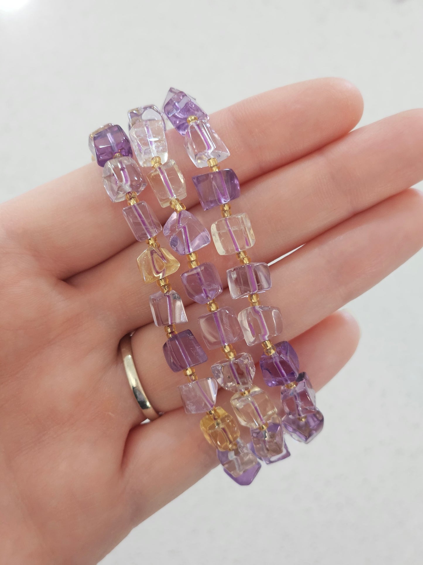 Amethyst And Citrine Bracelet