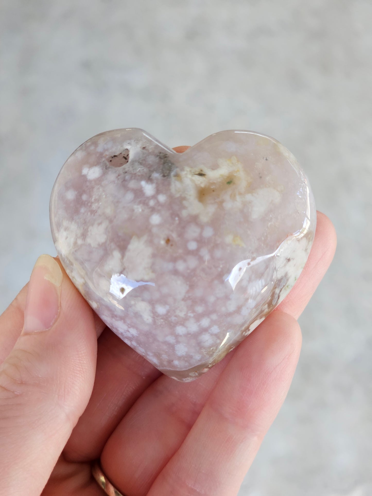 Flower Agate Heart