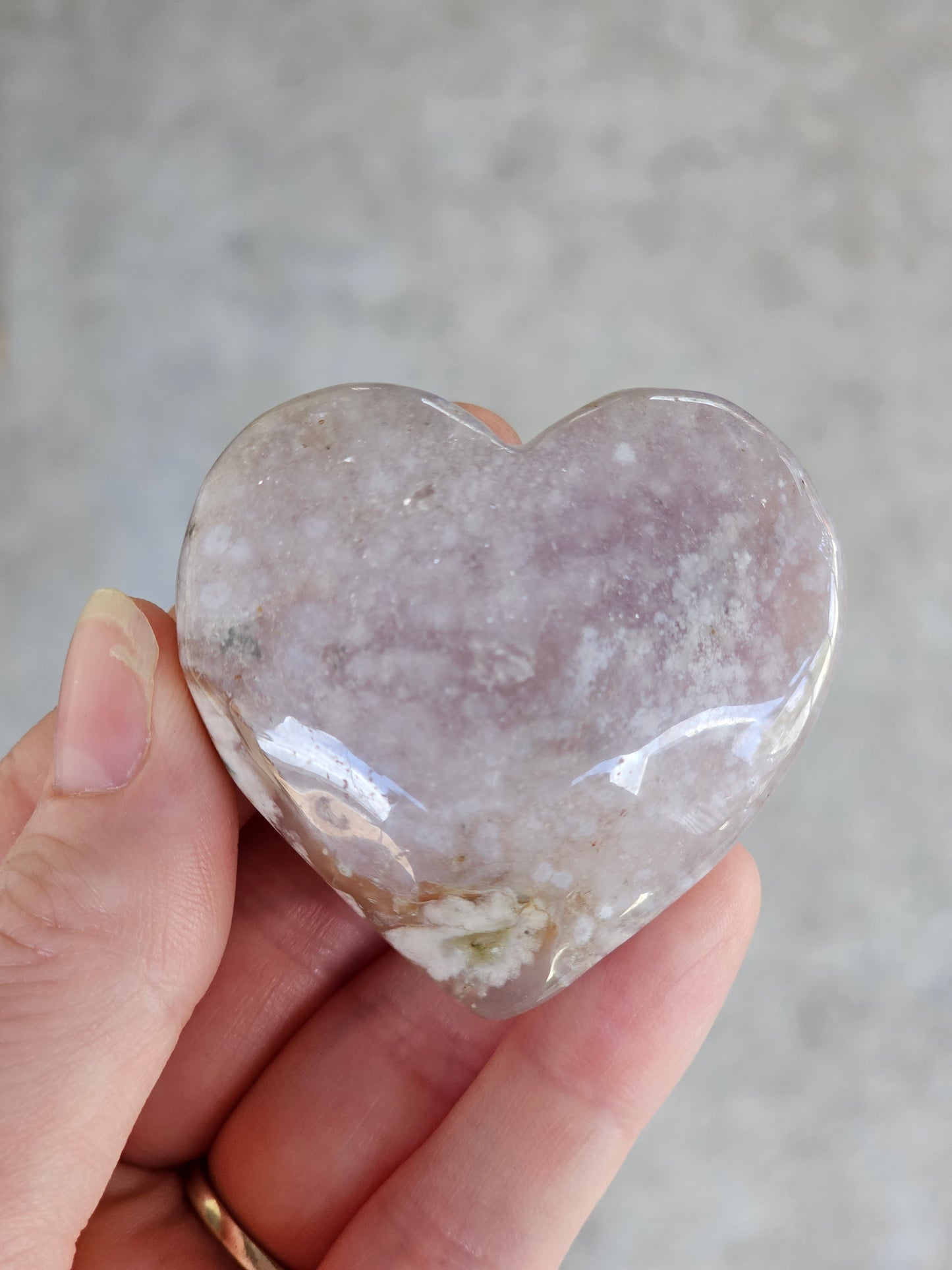 Flower Agate Heart