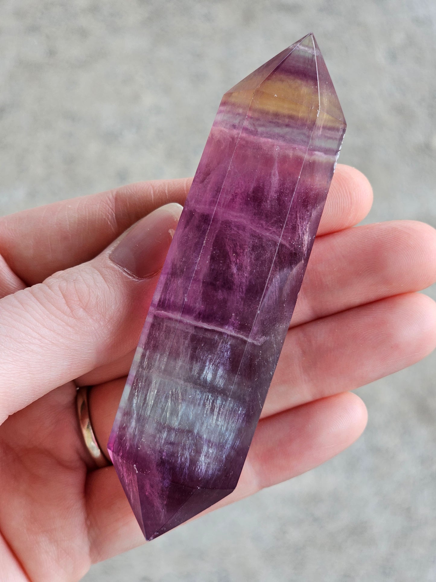 Rainbow Fluorite Double Point