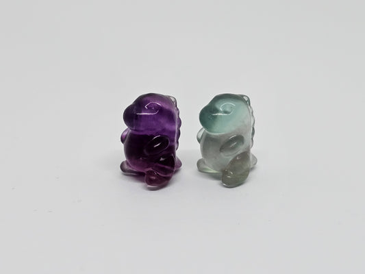 Mini Fluorite Dinosaur Carving