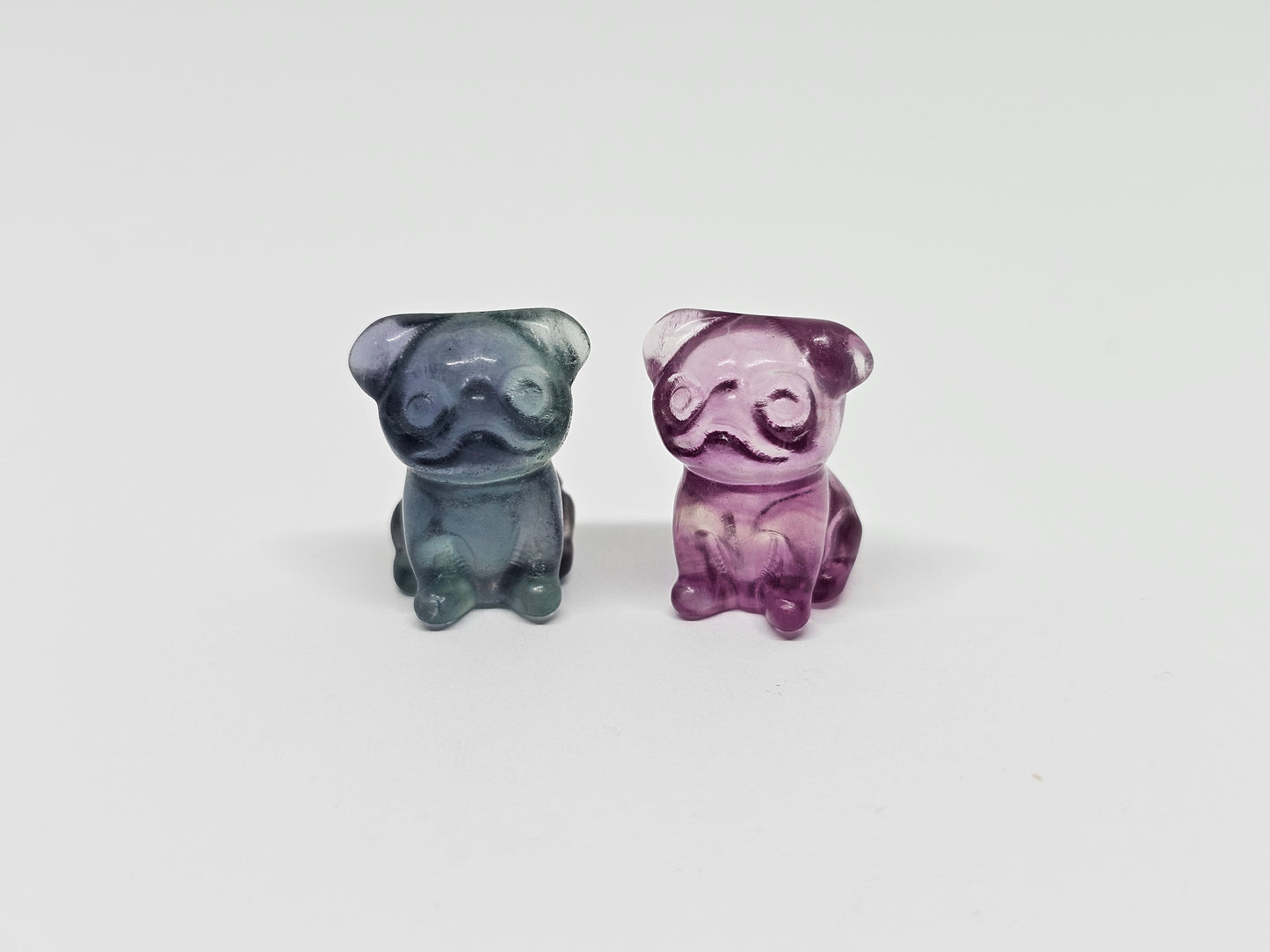 Mini Fluorite Pug Carving