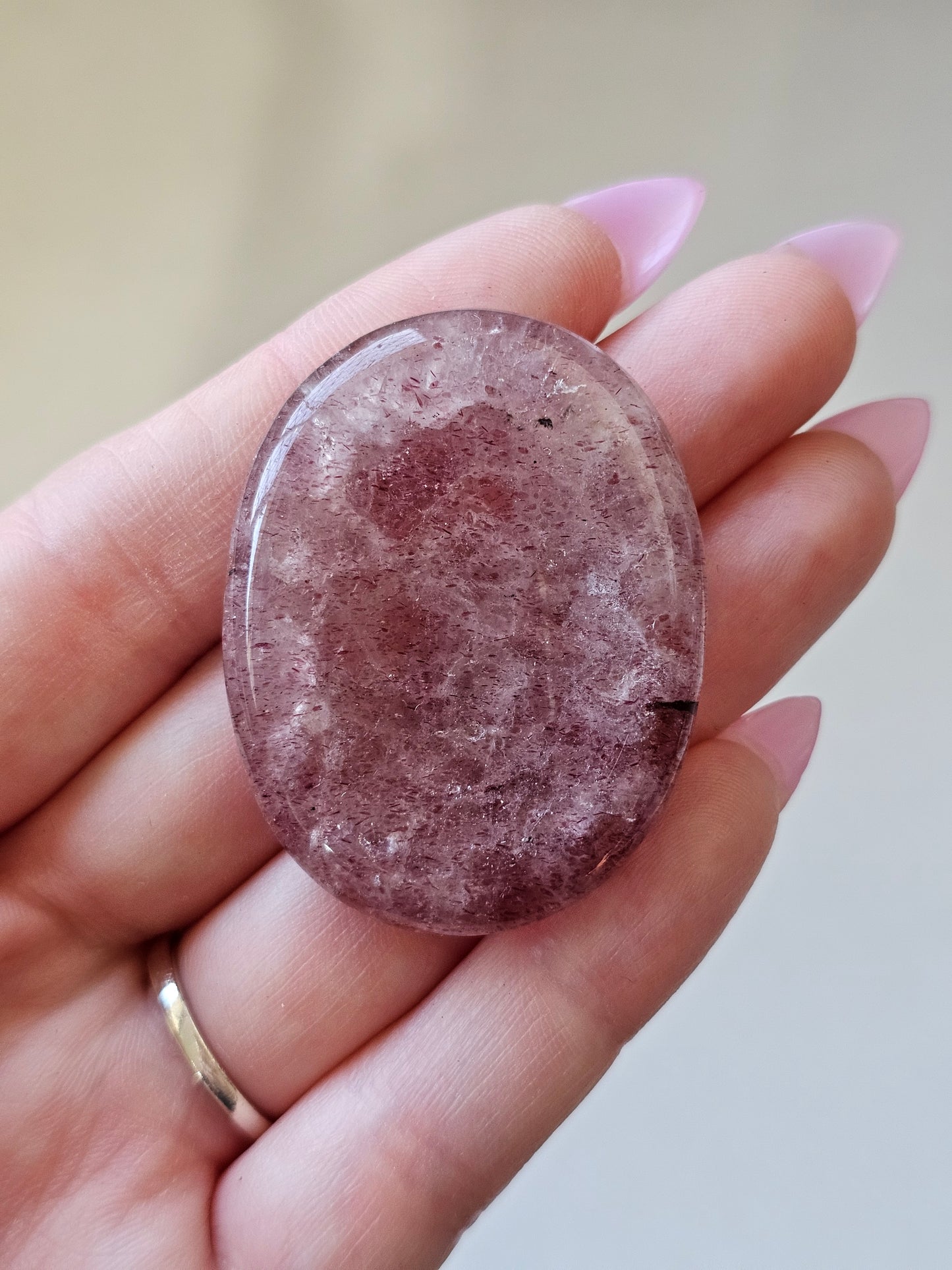 Strawberry Quartz Worry Stone