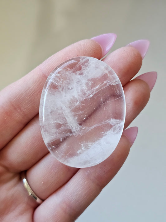 Clear Quartz Worry Stone