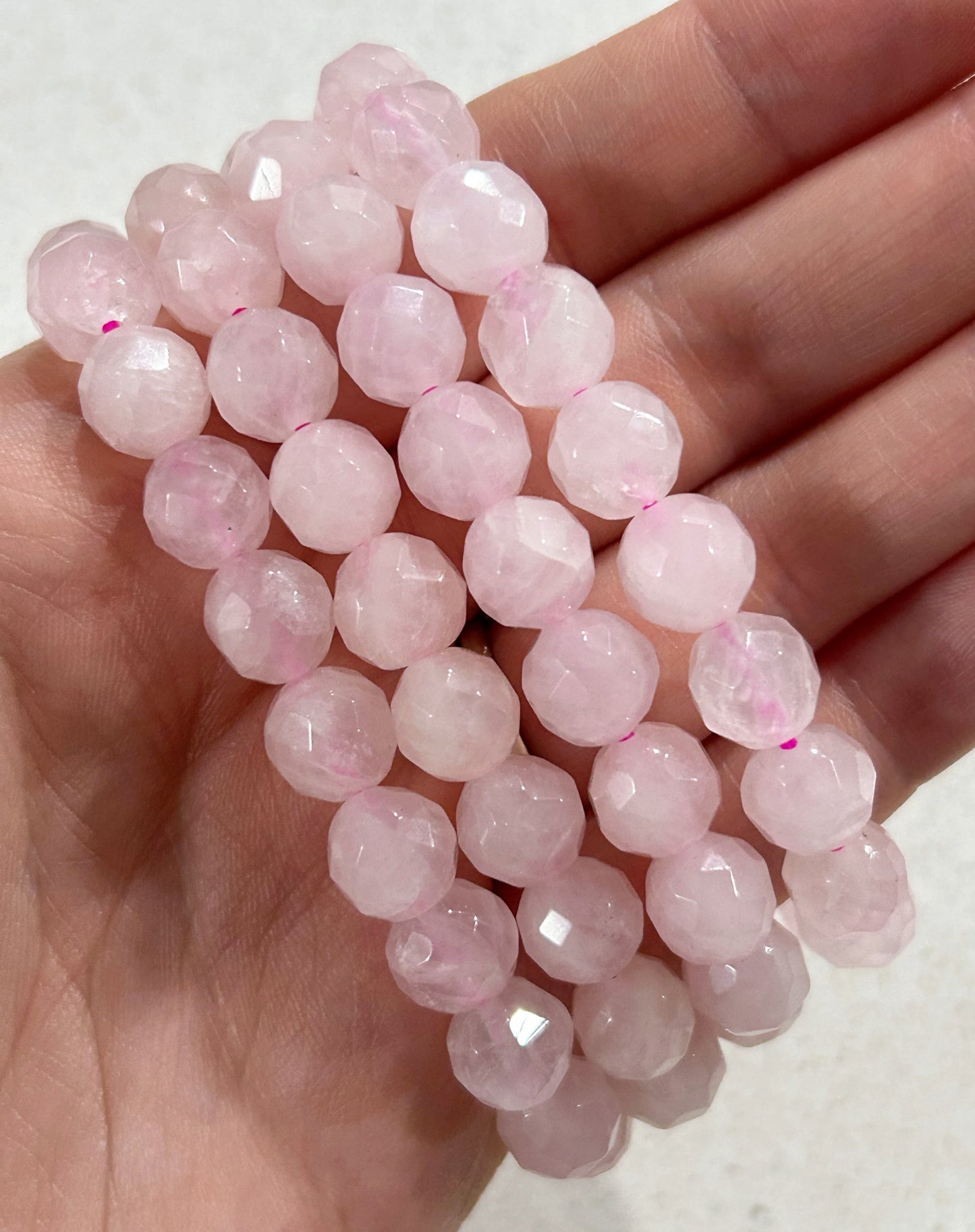 Rose Quartz Faceted Bracelet