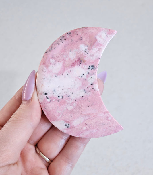 Peruvian Rhodonite Moon