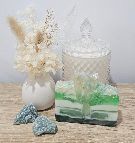 Serene Adventurine Crystal Soap