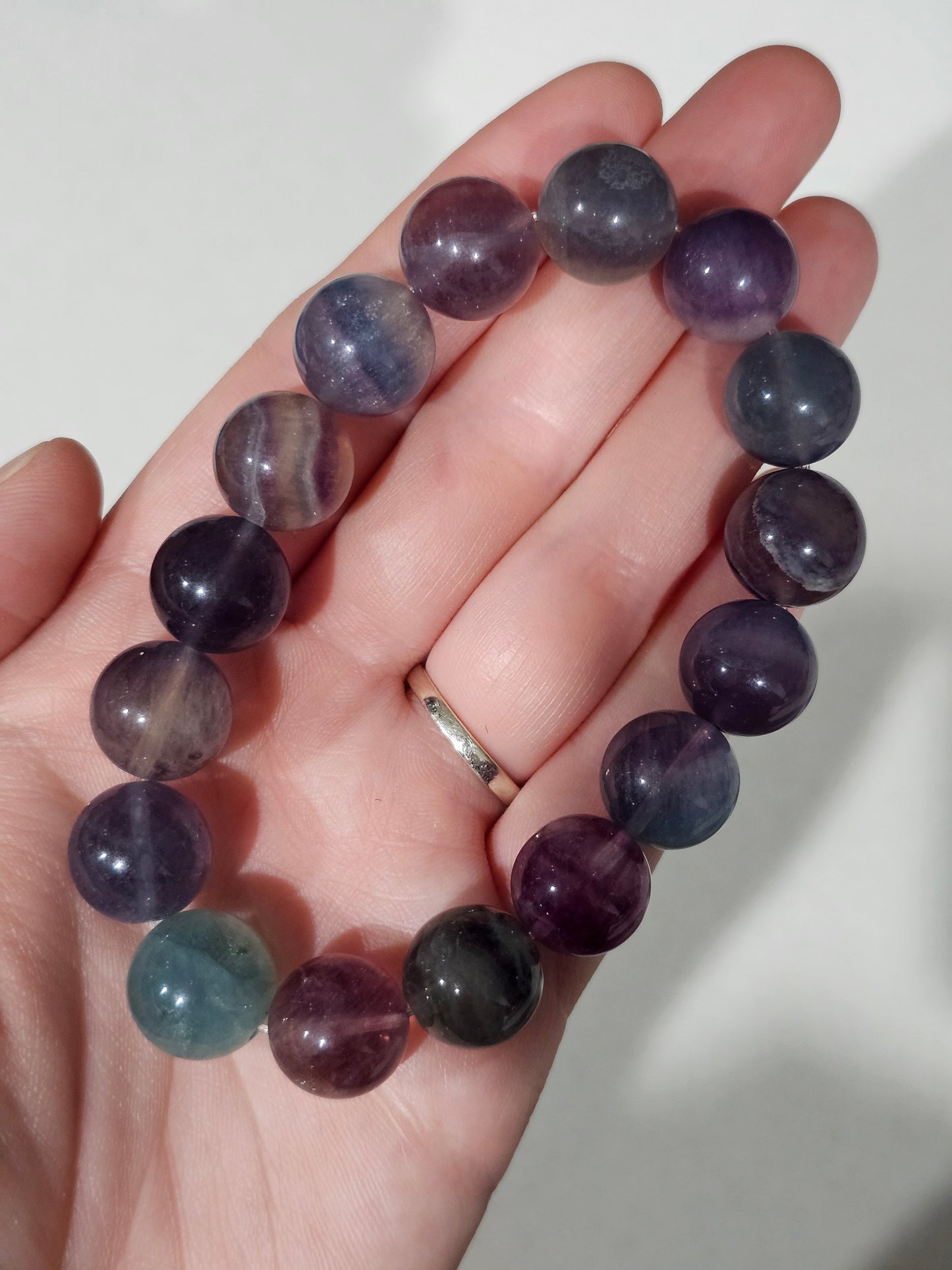 X Large Rainbow Fluorite Bracelet