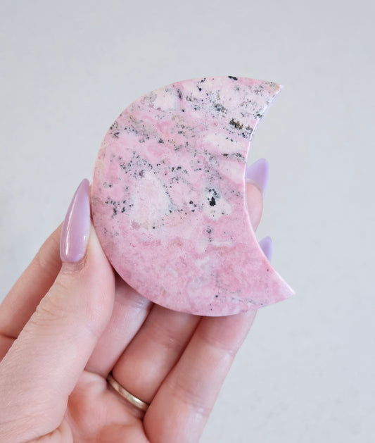 Peruvian Rhodonite Moon