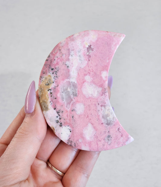 Peruvian Rhodonite Moon