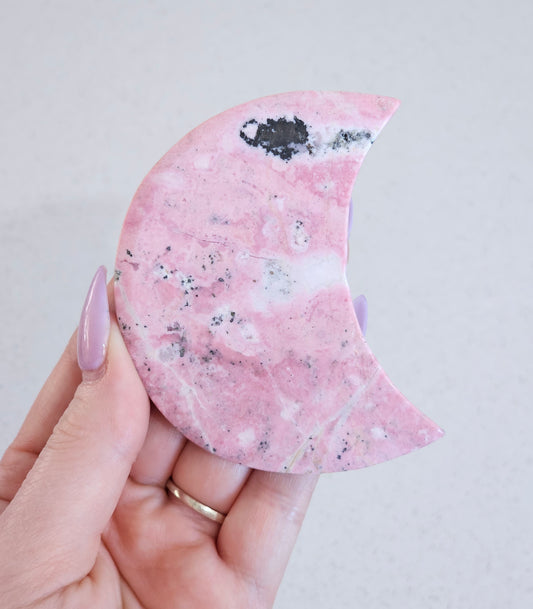 Peruvian Rhodonite Moon