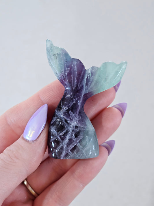 Rainbow Fluorite Mermaid Tail