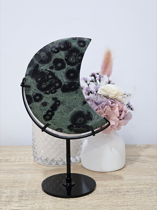 Kambaba Jasper Moon on Stand