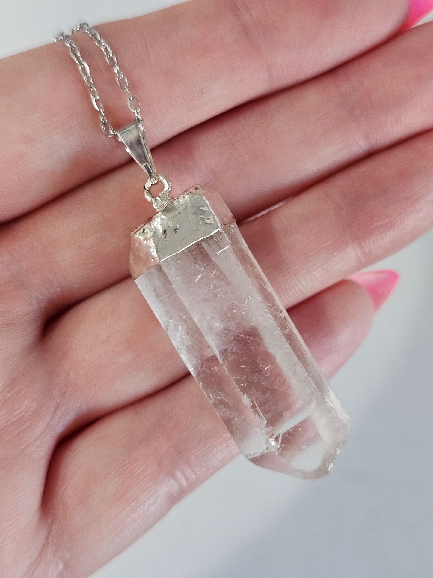 Silver Harmony Clear Quartz Necklace