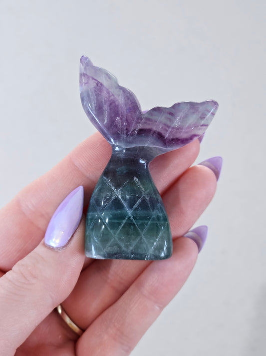 Rainbow Fluorite Mermaid Tail