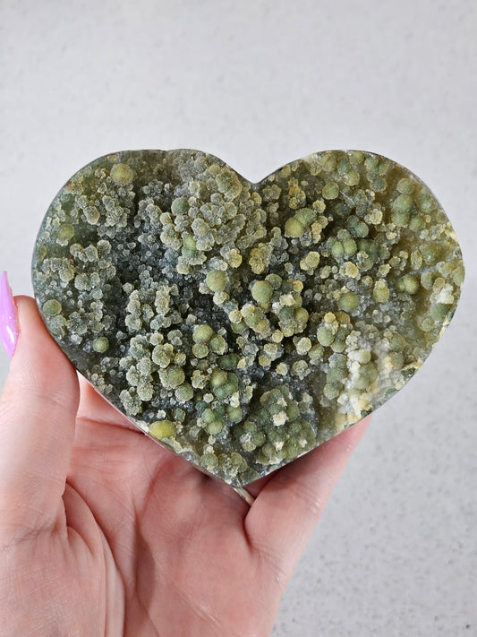 Green Amethyst Heart