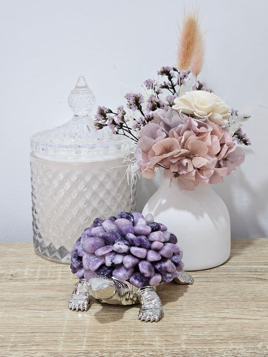 Lepidolite Turtle Crystal Light