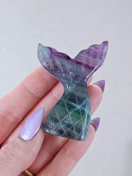 Rainbow Fluorite Mermaid Tail